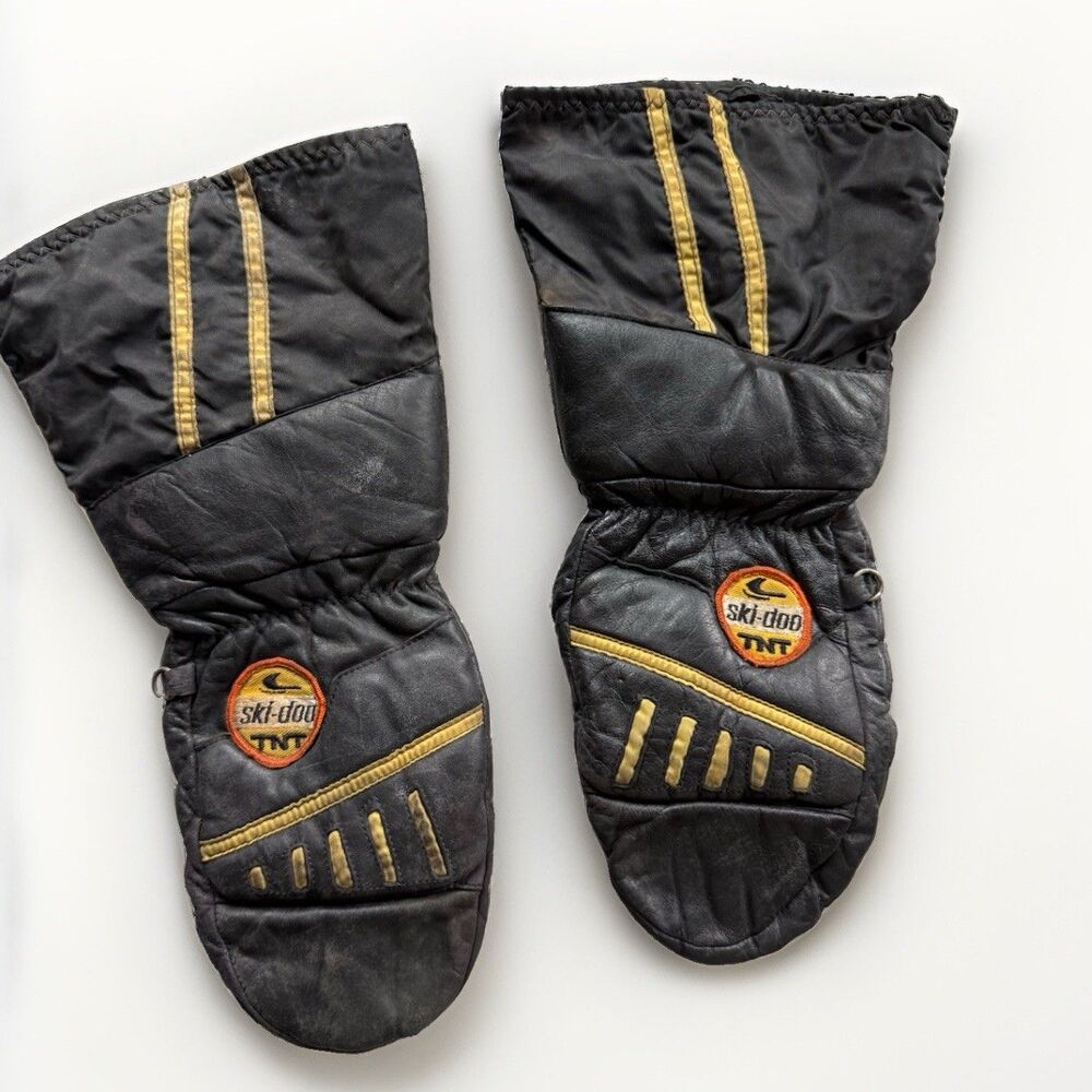 Vintage 70s Ski-Doo Mittens L/XL